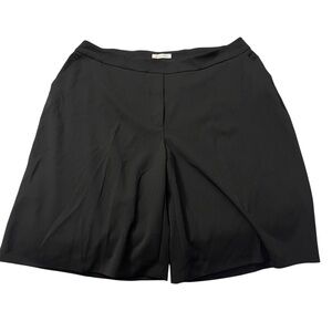 mack + liam High Rise Wide Leg Cropped Pants Culottes Black 2X